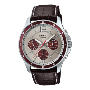 ساعت مچی مردانه Casio  (کاسیو ) بند چرم مدل MTP-1374L-7A1V