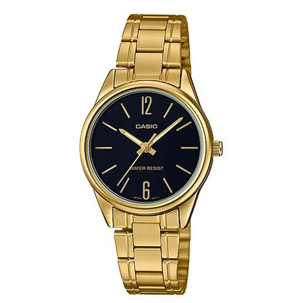 ساعت مچی زنانه Casio (کاسیو) مدل LTP-V005G-1B بند استیل طلایی اورجینال
