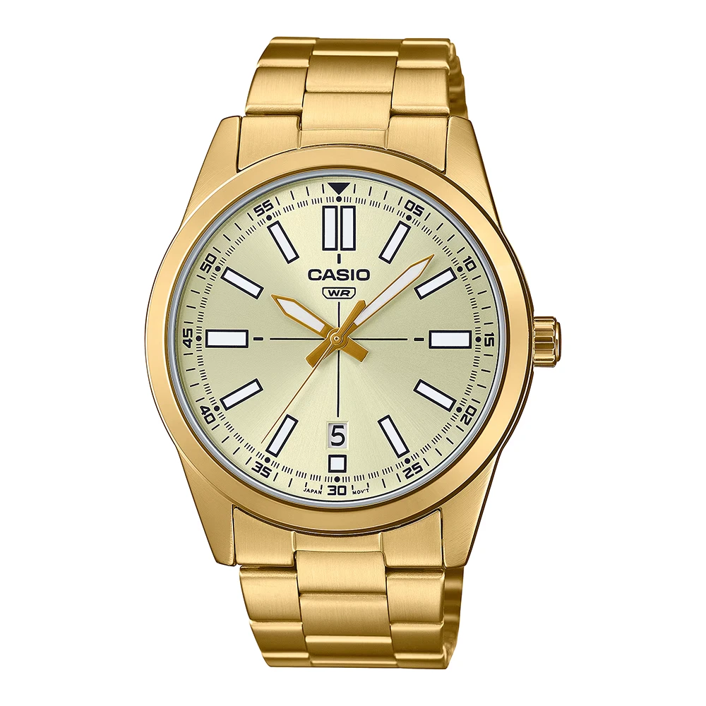 ساعت مچی مردانه Casio (کاسیو ) بند فلز مدل MTP-VD02G-9E
