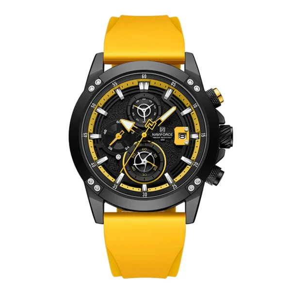 ساعت مچی مردانه Naviforce (نیوی فورس) بند سیلیکون مدل NF8033