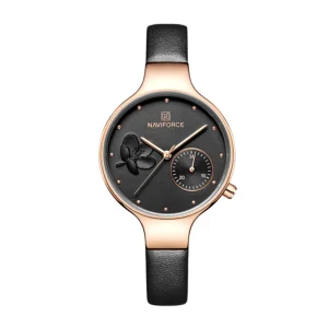 ساعت مچی زنانه  Naviforce (نیوی فورس) بند چرم مدل NF5001