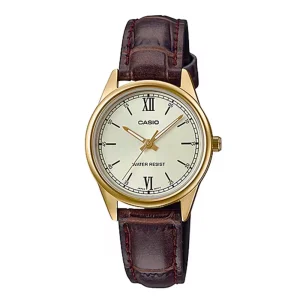 ساعت مچی زنانه Casio (کاسیو) مدل LTP-V005GL-9B بند چرم اورجینال
