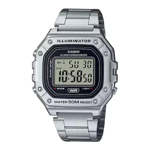 ساعت مچی مردانه Casio (کاسیو) مدل W-218HD-1AV بند استیل دیجیتال اورجینال