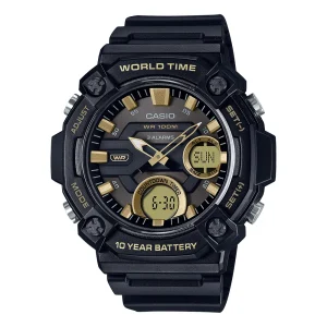 ساعت مچی مردانه دو تایم Casio (کاسیو ) بند رزین مدل AEQ-120W-9AV اورجینال