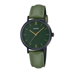 ساعت مچی آنالوگ زنانه Casio (کاسیو ) بند چرم مدل  LTP-VT02BL-3A اورجینال