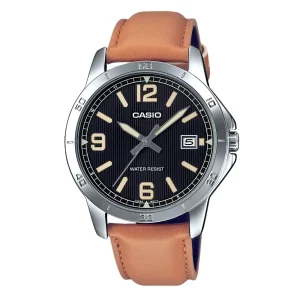 ساعت مچی مردانه Casio (کاسیو ) بند چرم مدل MTP-V004L-1B2