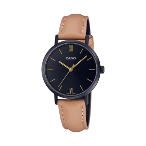 ساعت مچی زنانه Casio (کاسیو ) بند چرم مدل LTP-VT02BL-1A