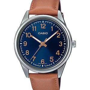 ساعت مچی مردانه بند چرم CASIO ( کاسیو) مدلMTP-V005L-2B4