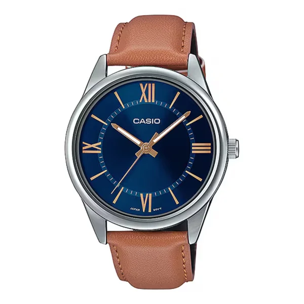 ساعت مچی مردانه Casio (کاسیو ) بند چرم مدل MTP-V005L-2B5